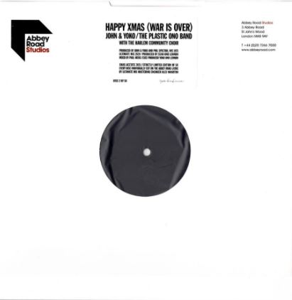 YOKO ONO AND SEAN ONO LENNON ANNOUNCE RELEASE OF 50 RARE AND STRICTLY LIMITED-EDITION VINYL ACETATES OF ‘HAPPY XMAS (WAR IS OVER)'
